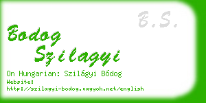 bodog szilagyi business card