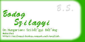 bodog szilagyi business card